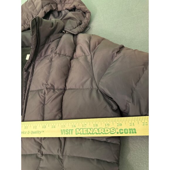 Calvin Klein Womens Puffer Jacket PM Gray Full Zip Hooded Quilted Design With Po - Picture 7 of 11